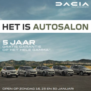 Het is autosalon bij Dacia - januari 2022
